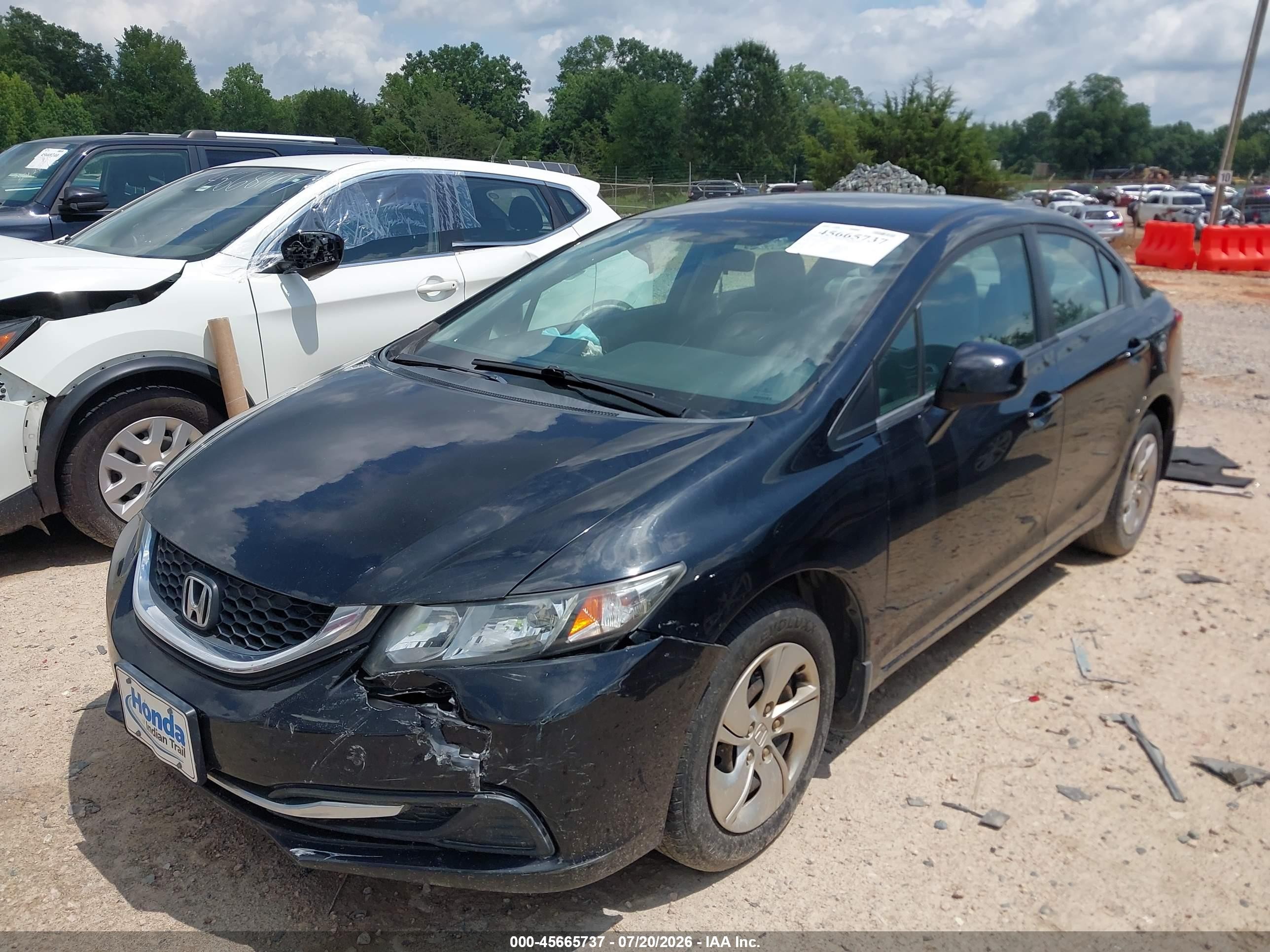 2013 Honda Civic Lx Black vin: 19XFB2F57DE278491