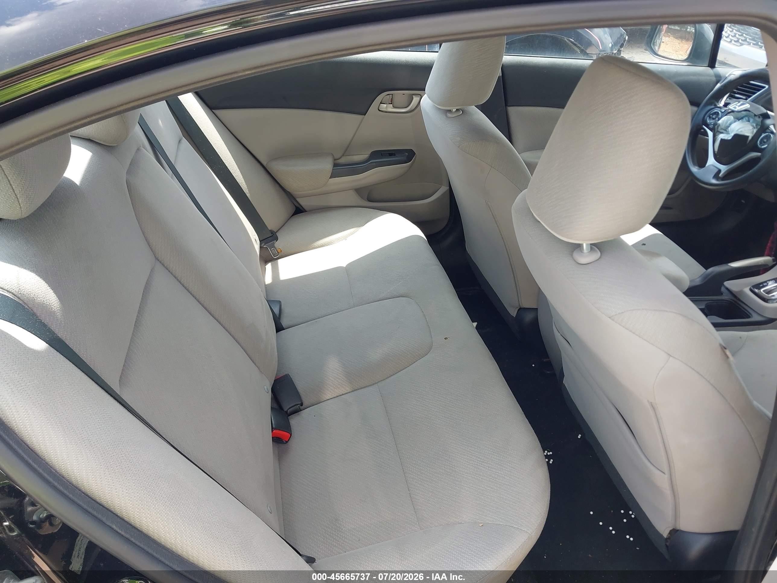 2013 Honda Civic Lx Black vin: 19XFB2F57DE278491