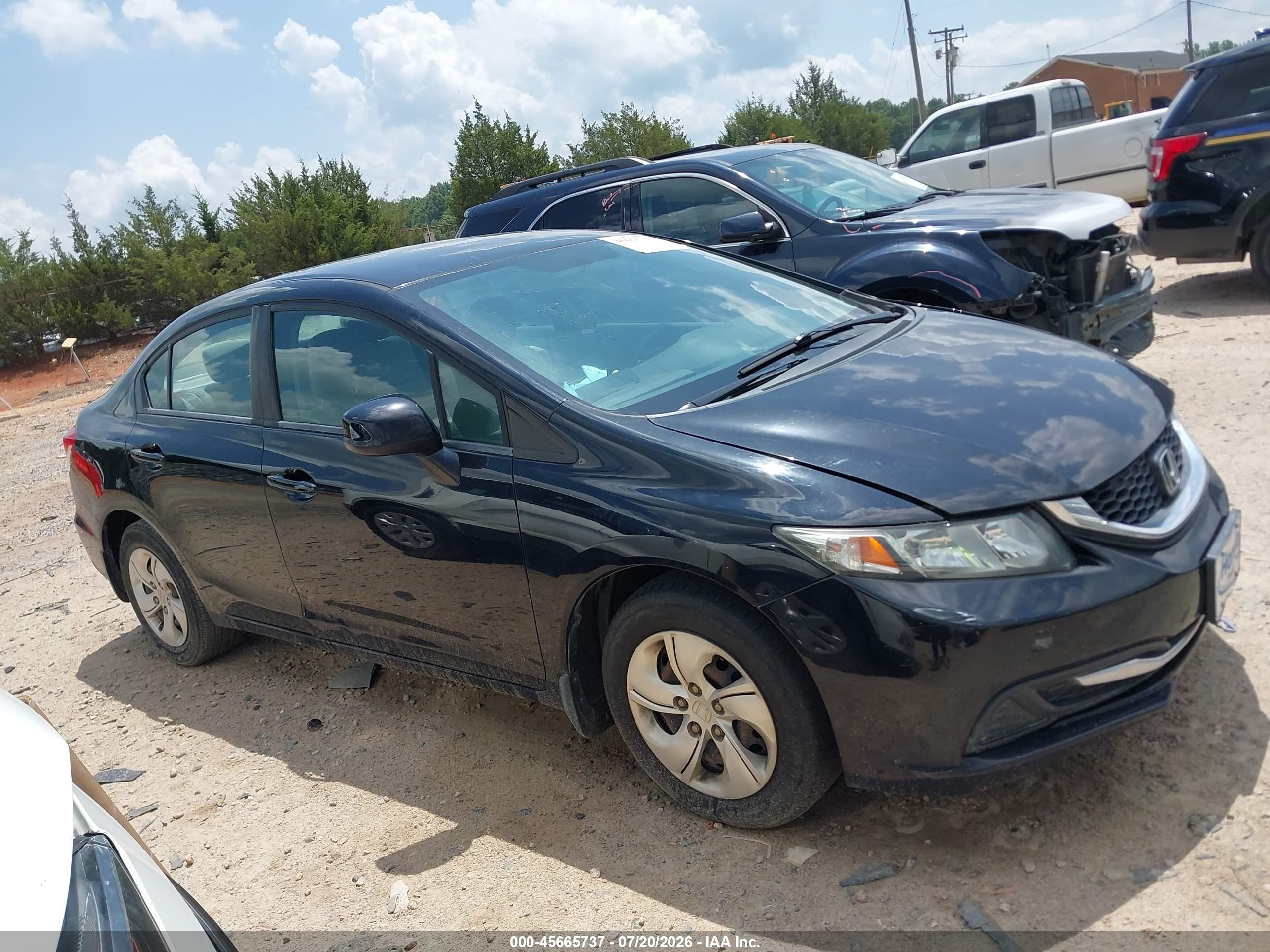 2013 Honda Civic Lx Black vin: 19XFB2F57DE278491