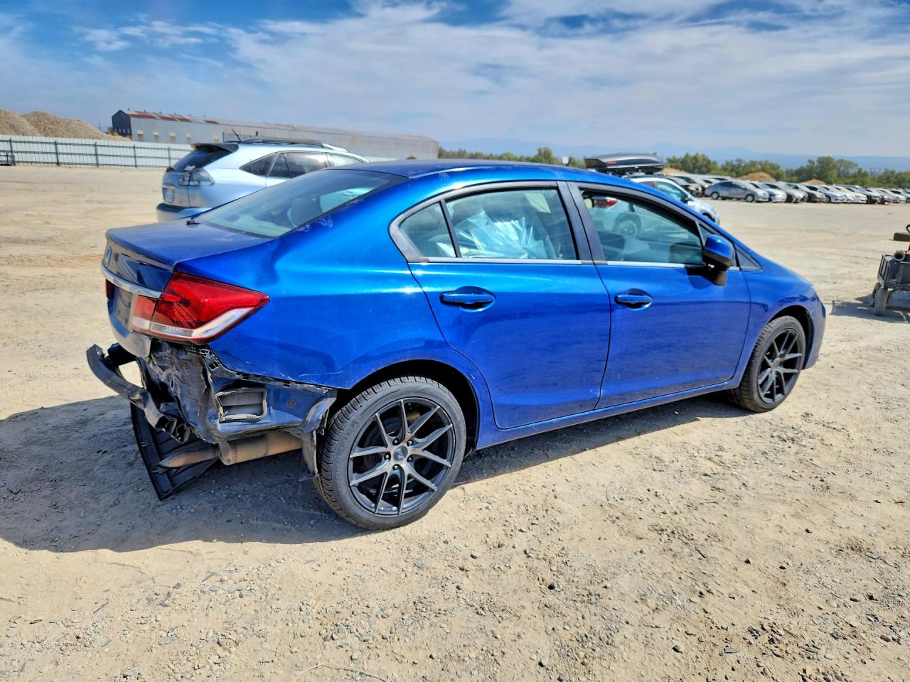 2013 Honda Civic Lx Blue vin: 19XFB2F57DE281729