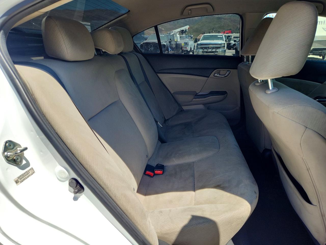 2013 Honda Civic Lx White vin: 19XFB2F57DE290379
