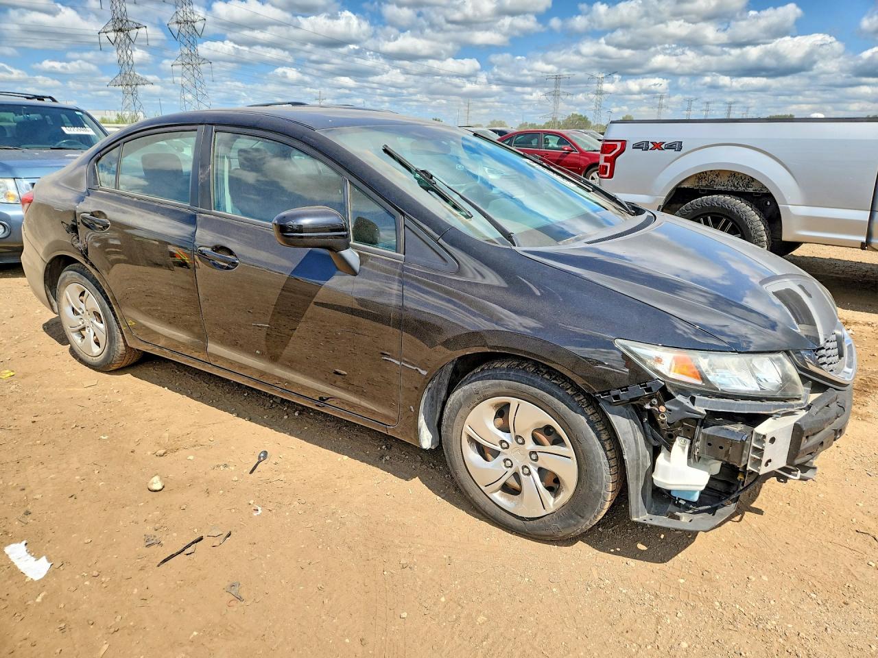 2014 Honda Civic Lx Black vin: 19XFB2F57EE009747