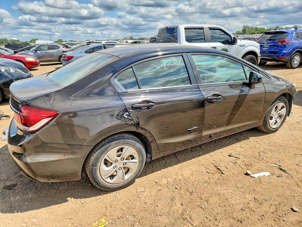 2014 Honda Civic Lx Black vin: 19XFB2F57EE009747