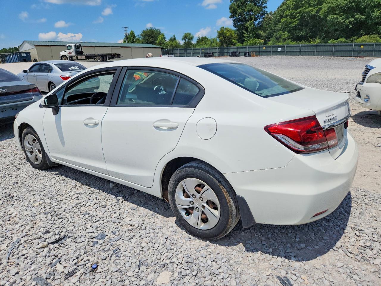 2014 Honda Civic Lx White vin: 19XFB2F57EE012096