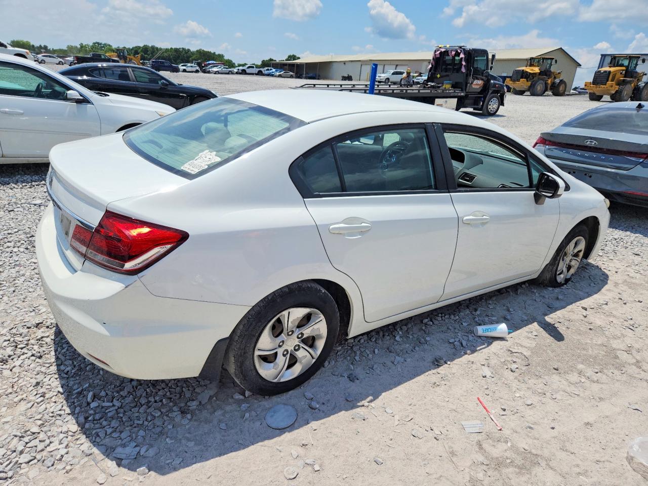 2014 Honda Civic Lx White vin: 19XFB2F57EE012096