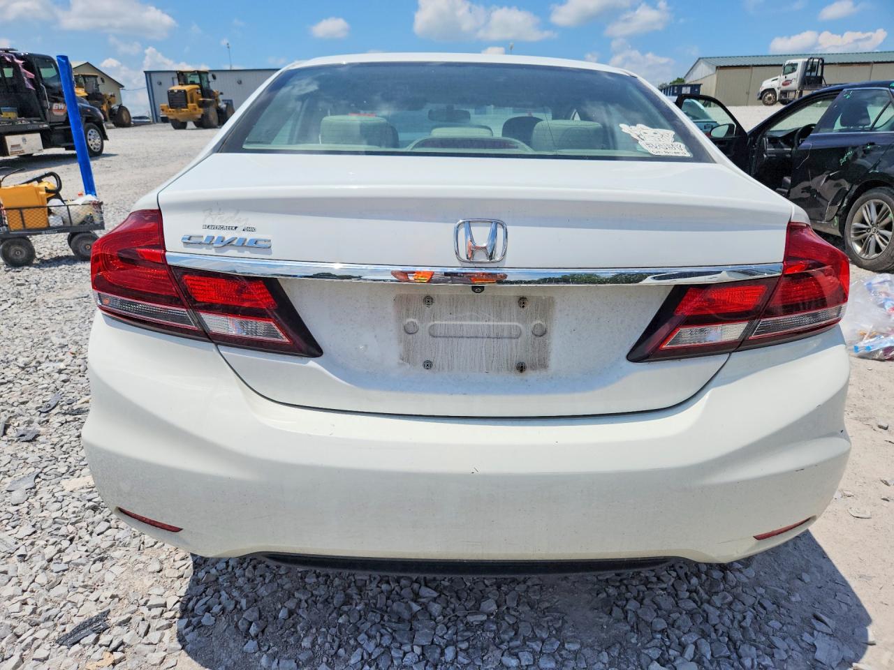 2014 Honda Civic Lx White vin: 19XFB2F57EE012096