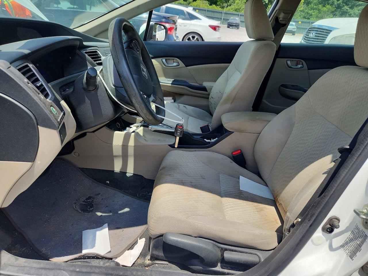 2014 Honda Civic Lx White vin: 19XFB2F57EE012096