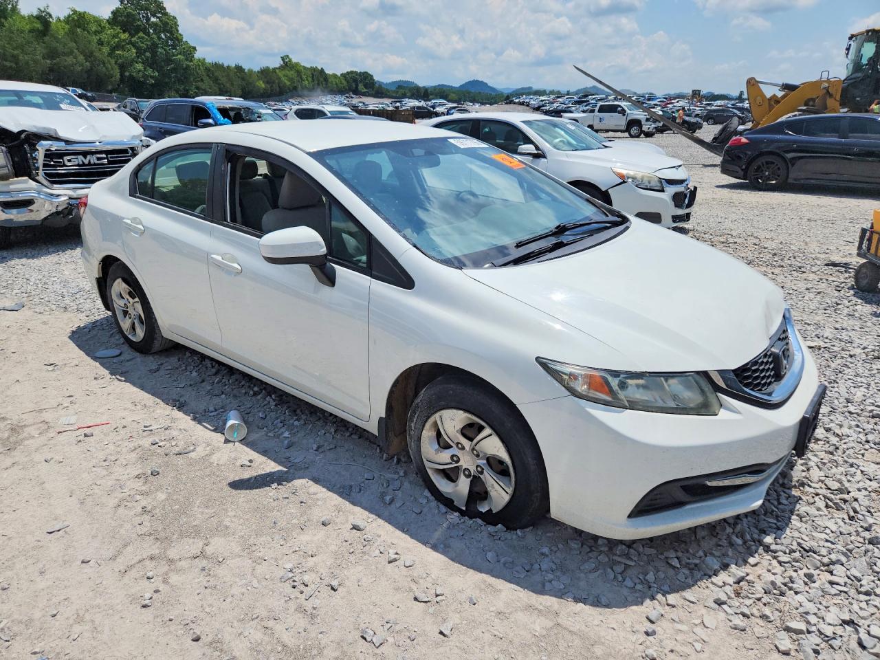 2014 Honda Civic Lx White vin: 19XFB2F57EE012096