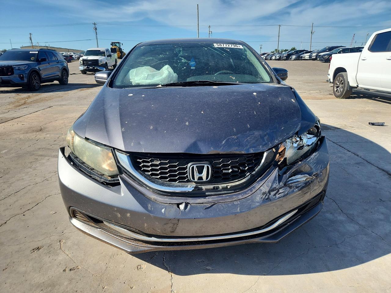 2014 Honda Civic Lx Gray vin: 19XFB2F57EE012373