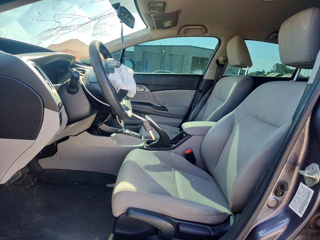 2014 Honda Civic Lx Gray vin: 19XFB2F57EE012373