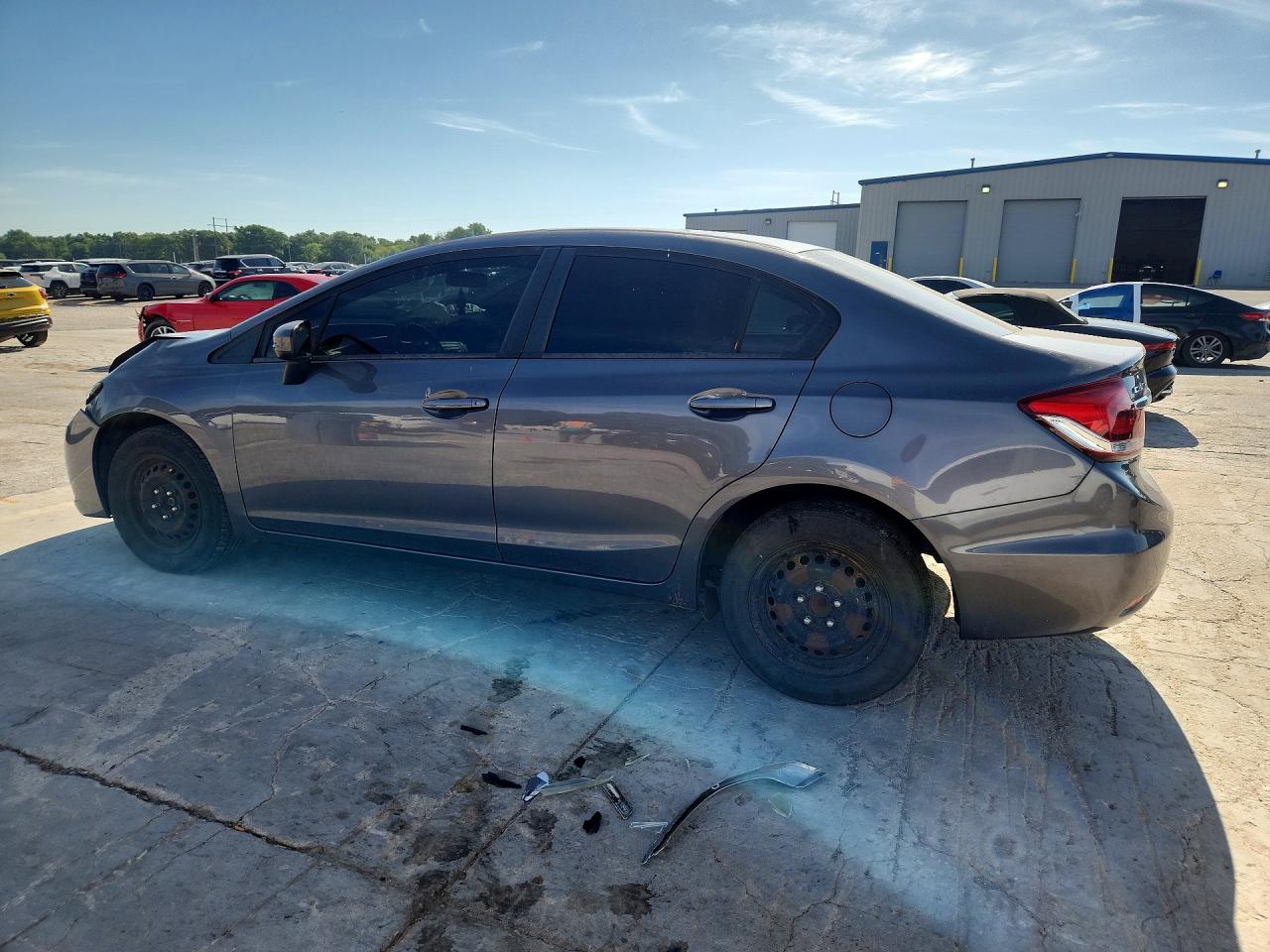 2014 Honda Civic Lx Gray vin: 19XFB2F57EE012373