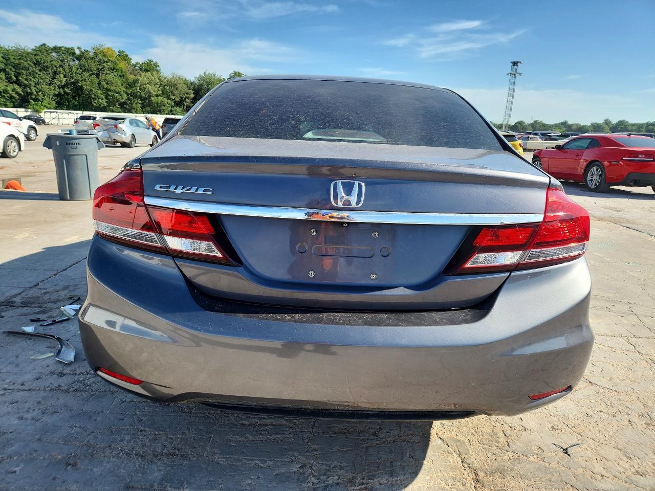 2014 Honda Civic Lx Gray vin: 19XFB2F57EE012373