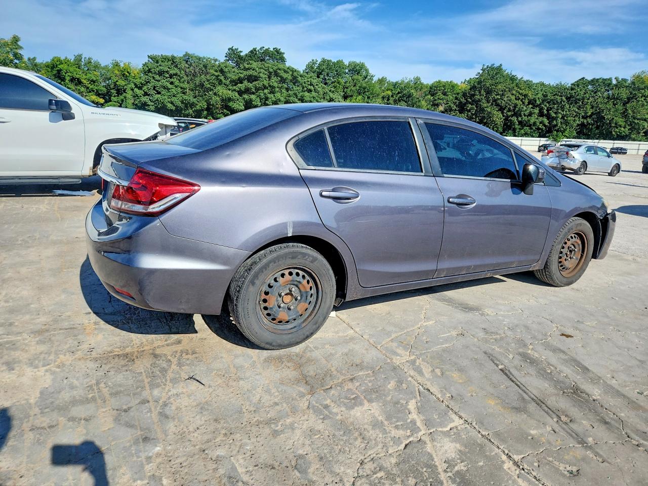 2014 Honda Civic Lx Gray vin: 19XFB2F57EE012373