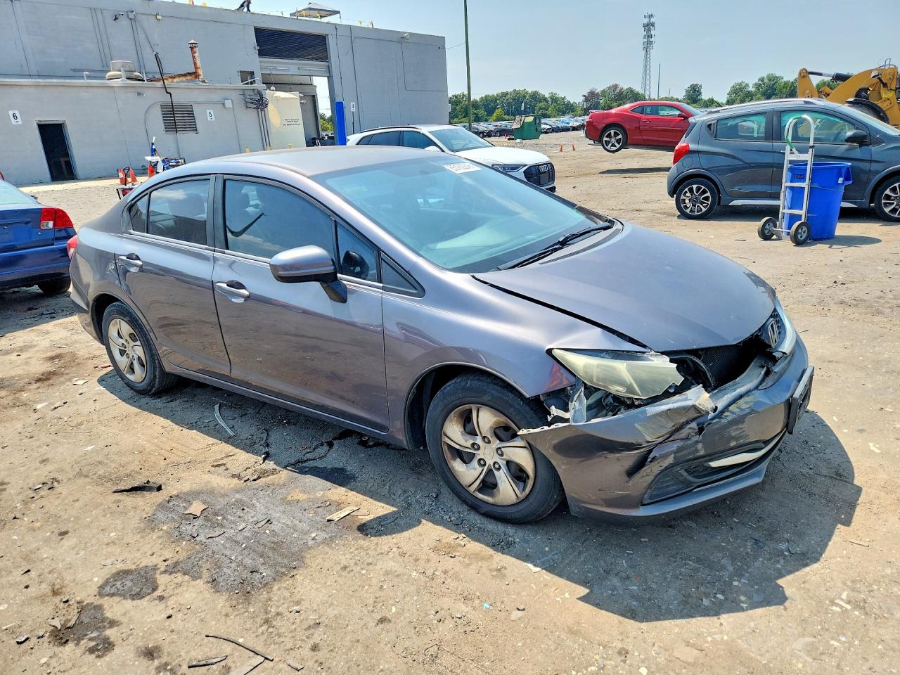 2014 Honda Civic Lx Gray vin: 19XFB2F57EE015578