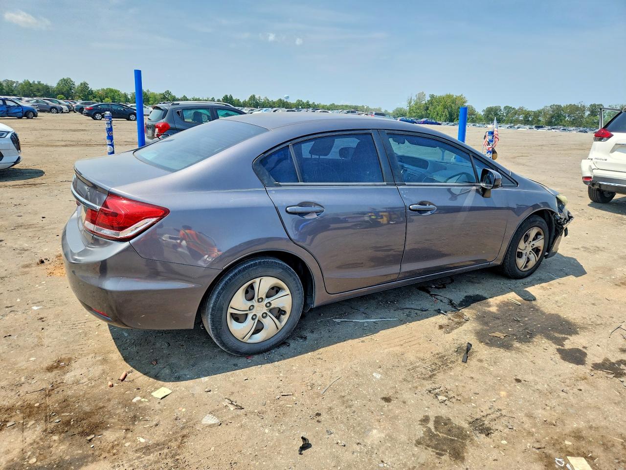 2014 Honda Civic Lx Gray vin: 19XFB2F57EE015578