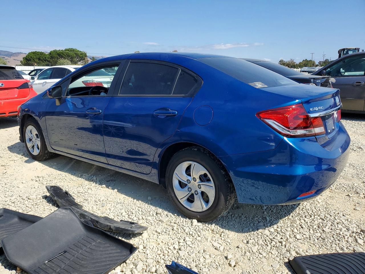 2014 Honda Civic Lx Blue vin: 19XFB2F57EE019615