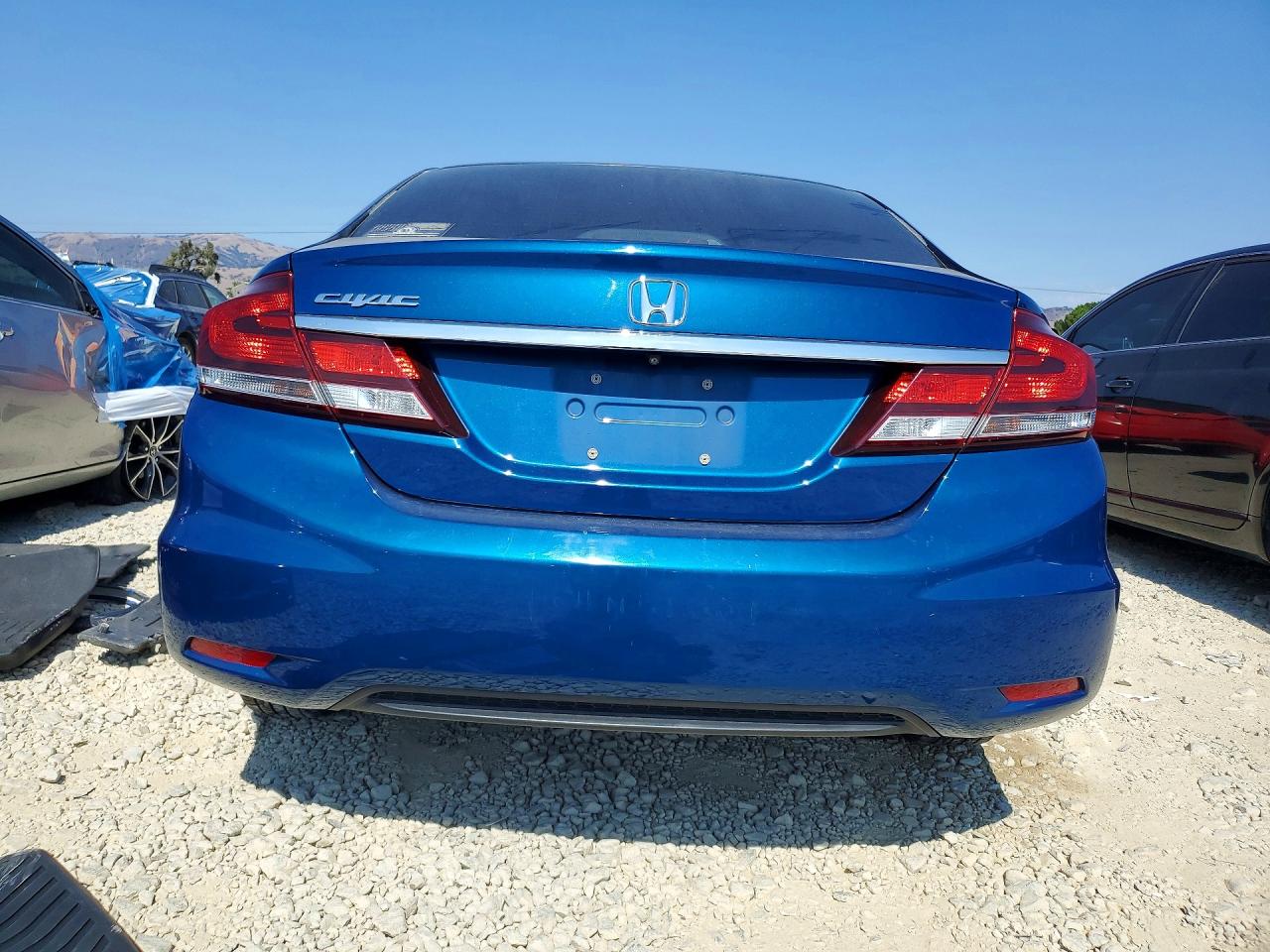 2014 Honda Civic Lx Blue vin: 19XFB2F57EE019615