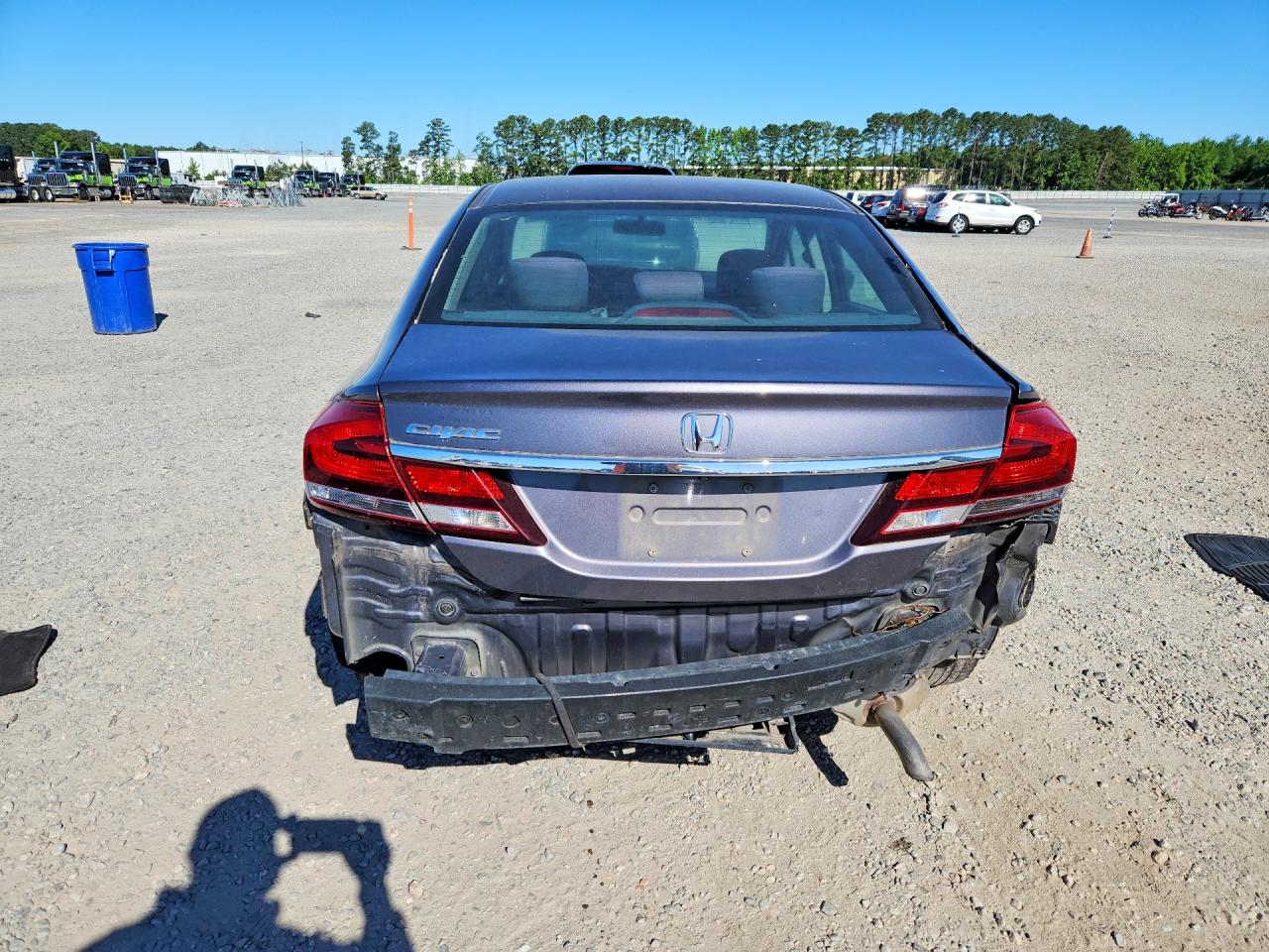 2014 Honda Civic Lx Gray vin: 19XFB2F57EE070094
