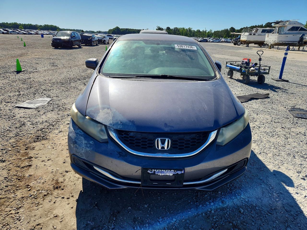 2014 Honda Civic Lx Gray vin: 19XFB2F57EE070094
