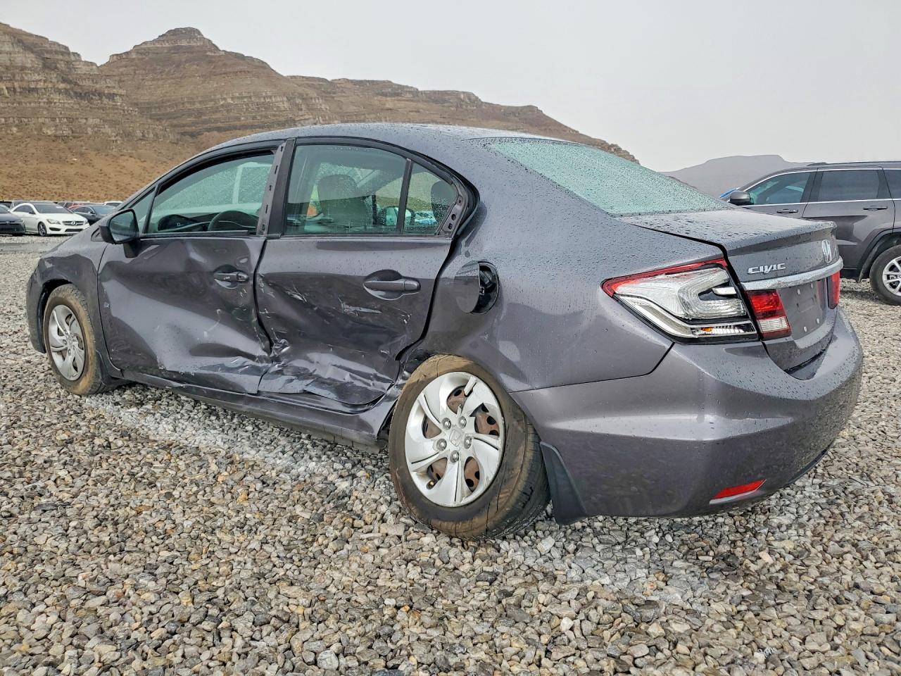 2014 Honda Civic Lx Gray vin: 19XFB2F57EE085288
