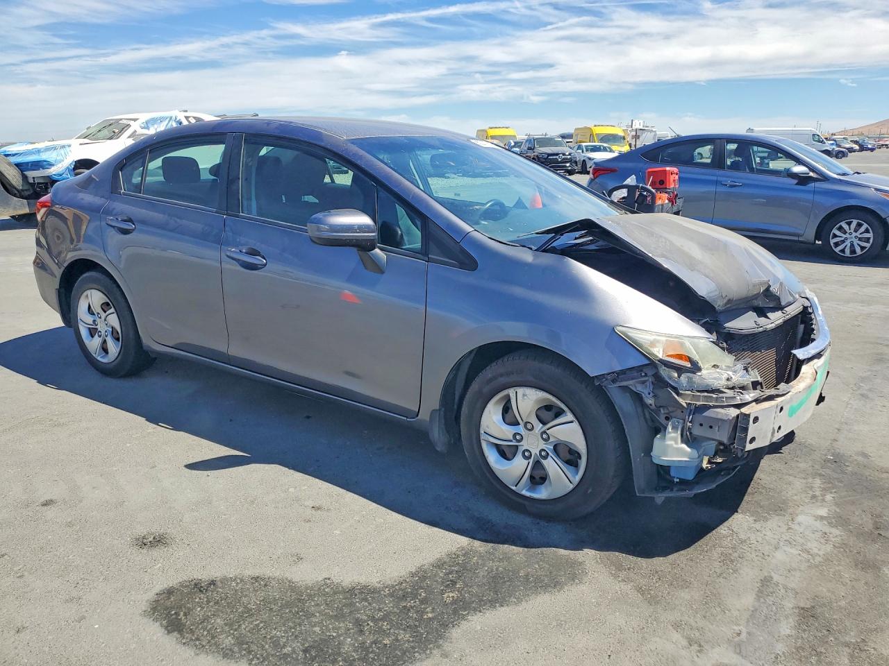 2014 Honda Civic Lx Gray vin: 19XFB2F57EE201136