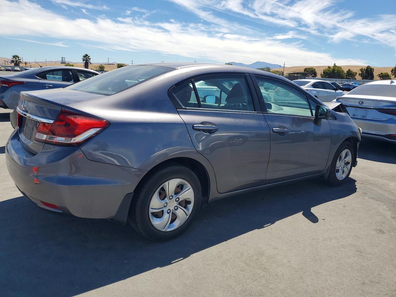 2014 Honda Civic Lx Gray vin: 19XFB2F57EE201136