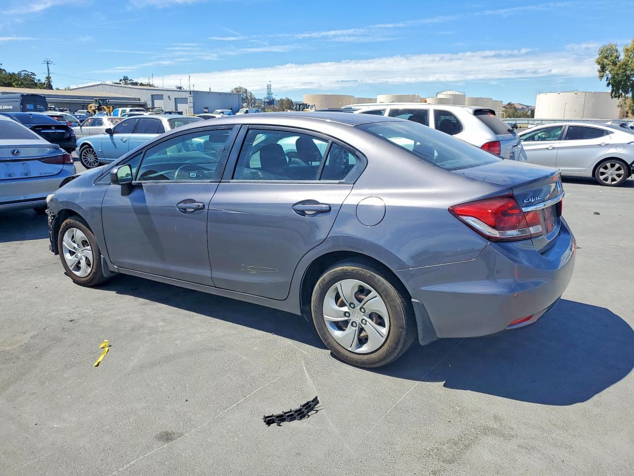 2014 Honda Civic Lx Gray vin: 19XFB2F57EE201136