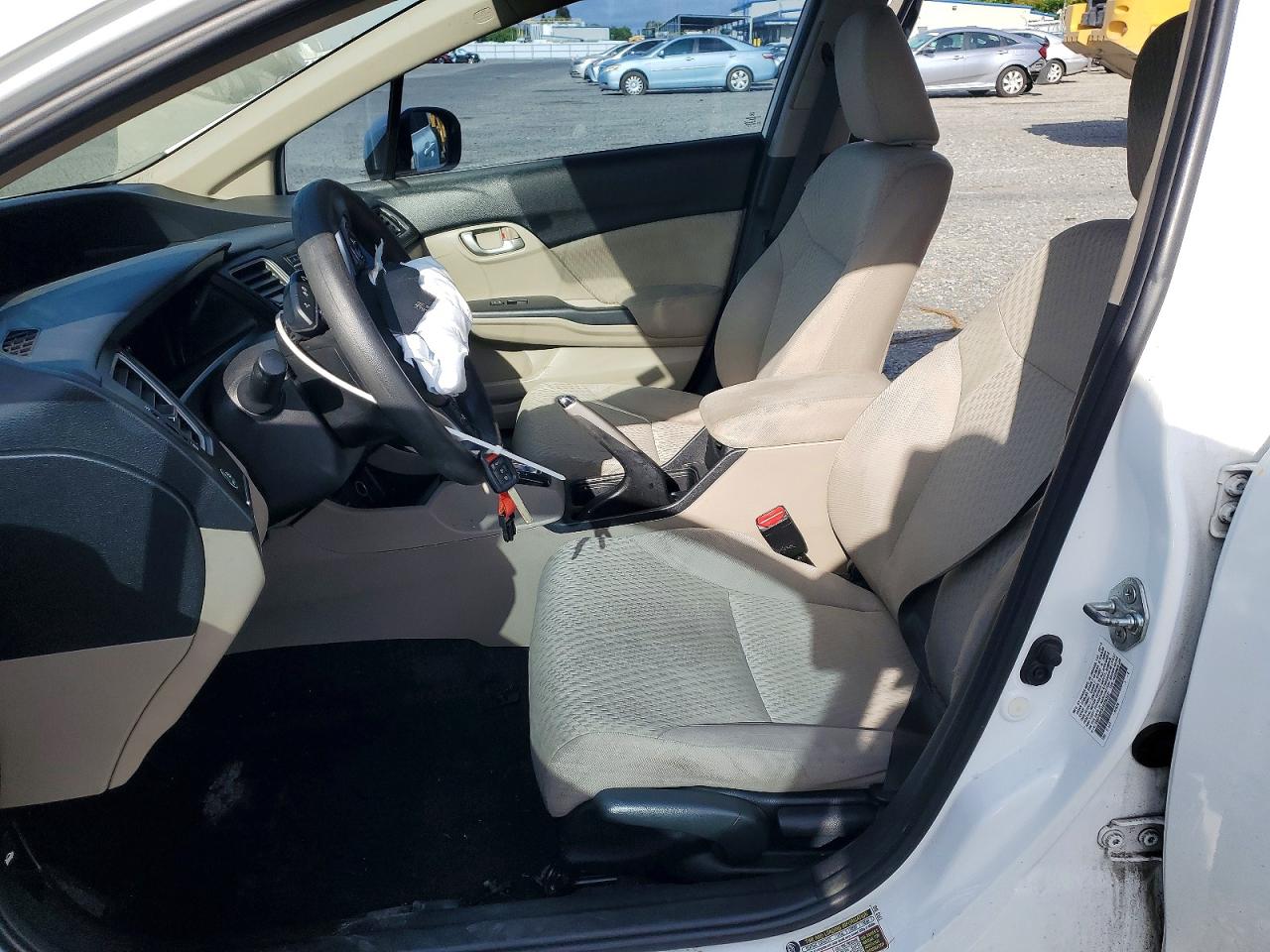 2014 Honda Civic Lx White vin: 19XFB2F57EE203937