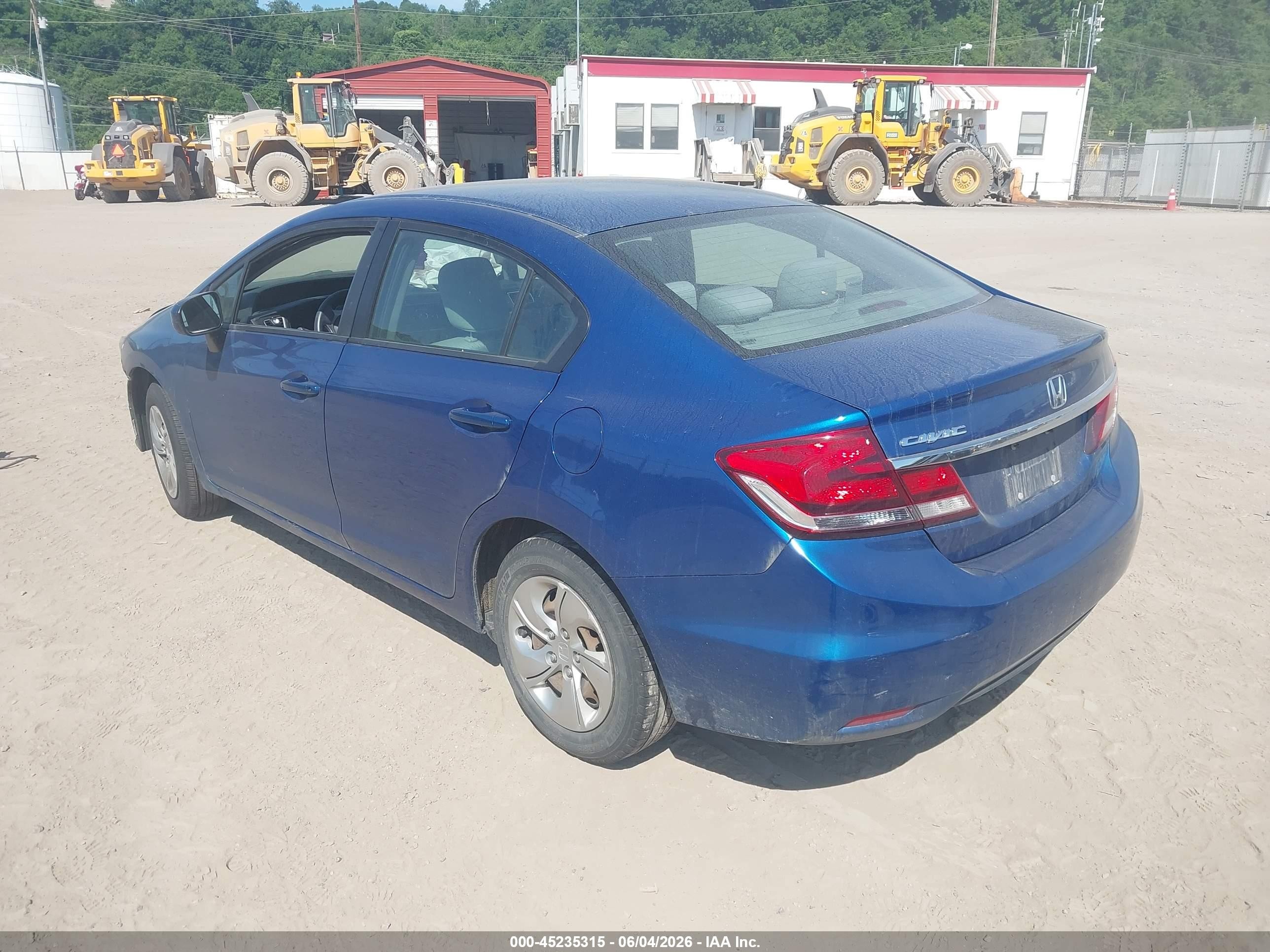 2014 Honda Civic Lx Blue vin: 19XFB2F57EE214789