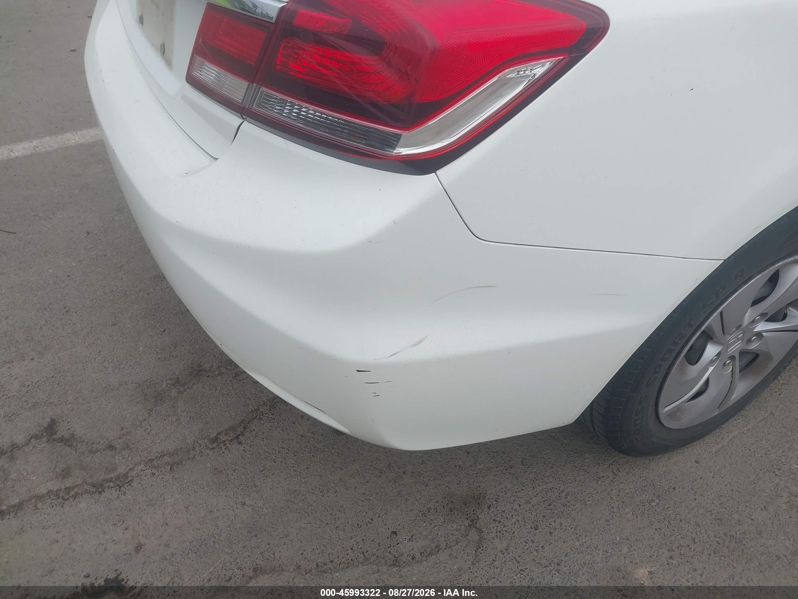 2014 Honda Civic Lx Белый vin: 19XFB2F57EE216414