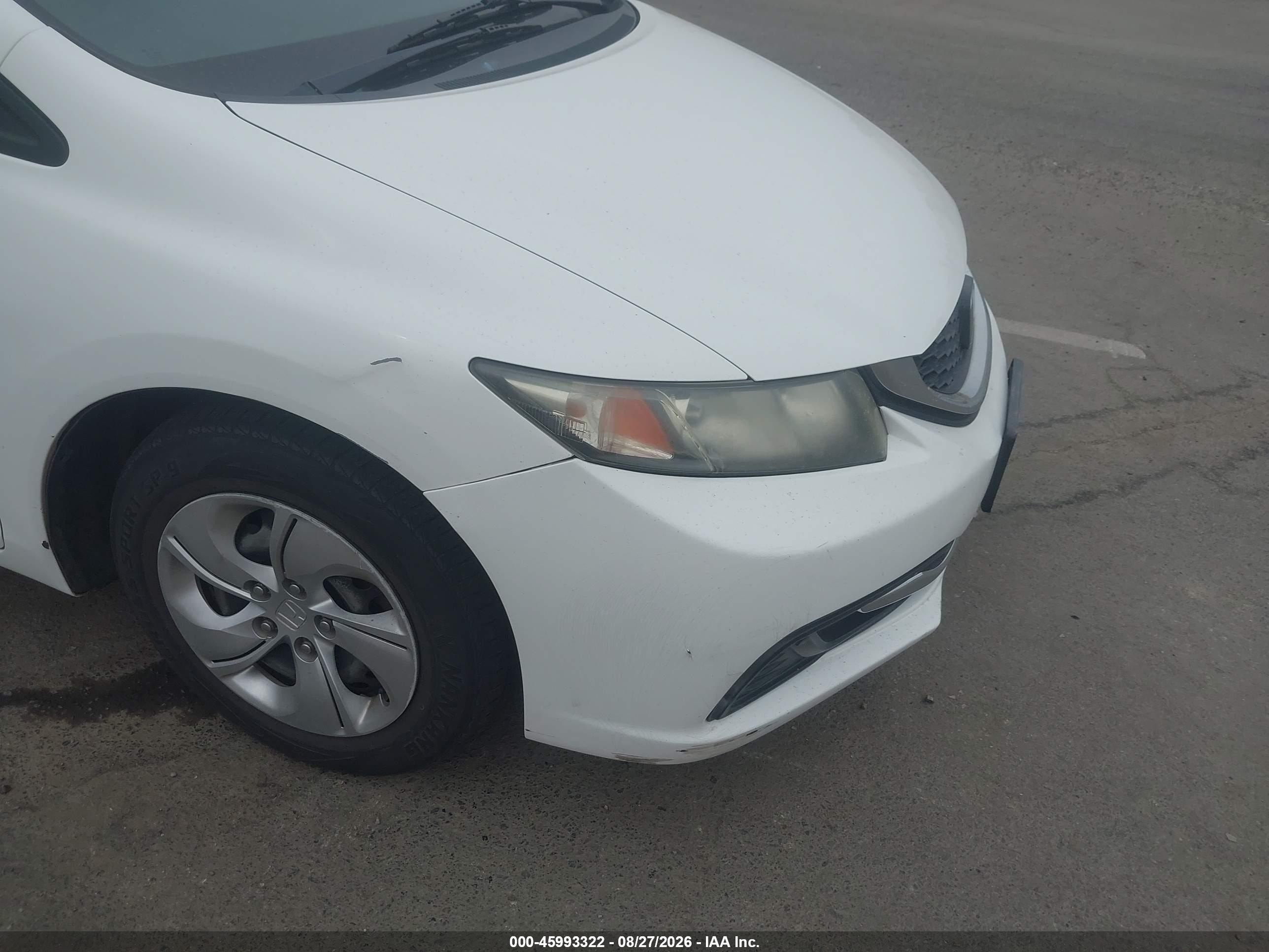2014 Honda Civic Lx Белый vin: 19XFB2F57EE216414