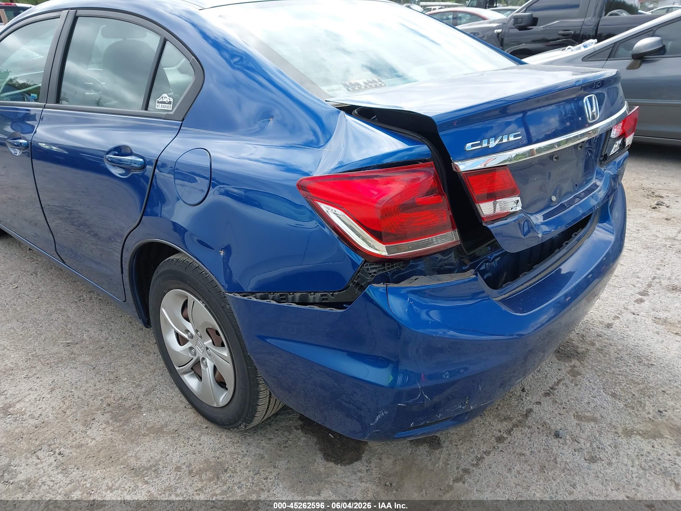 2014 Honda Civic Lx Blue vin: 19XFB2F57EE221290