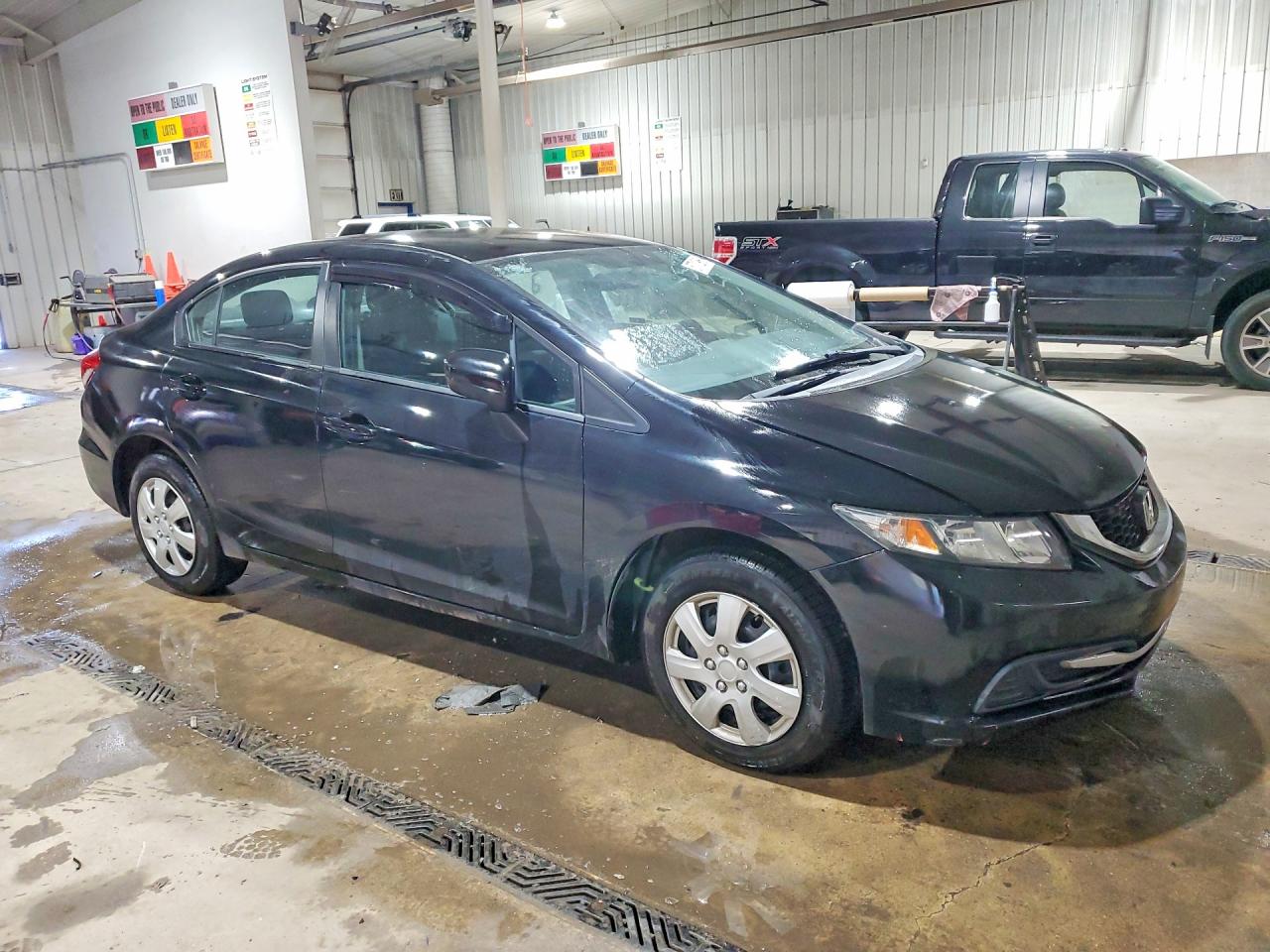 2014 Honda Civic Lx Black vin: 19XFB2F57EE227591