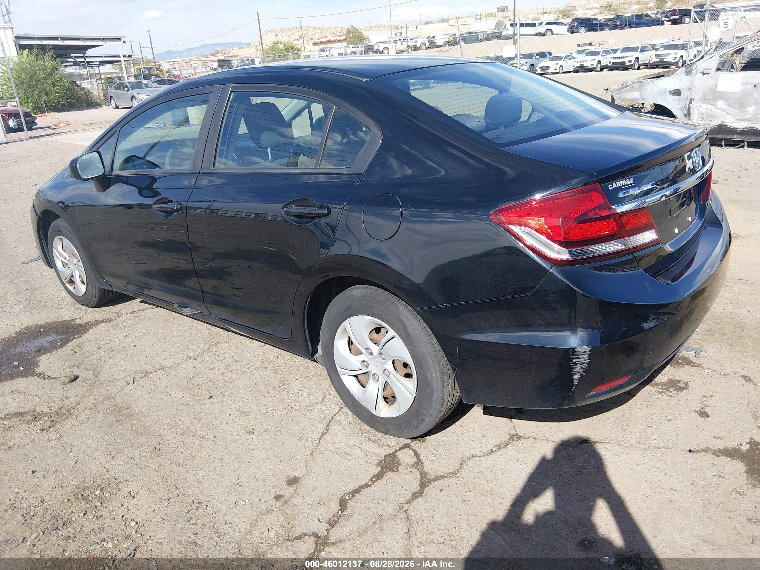 2014 Honda Civic Lx Black vin: 19XFB2F57EE229647