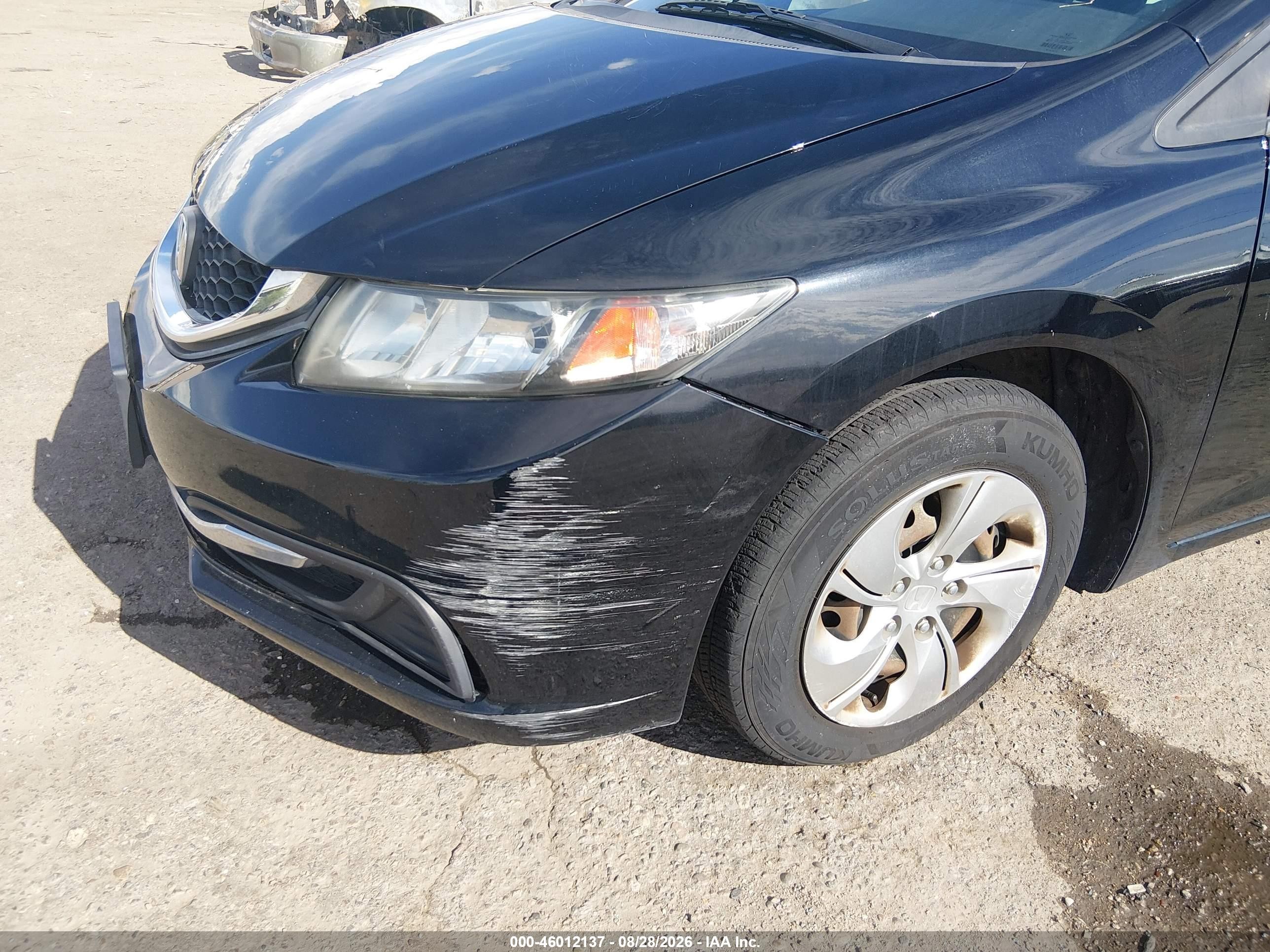 2014 Honda Civic Lx Black vin: 19XFB2F57EE229647