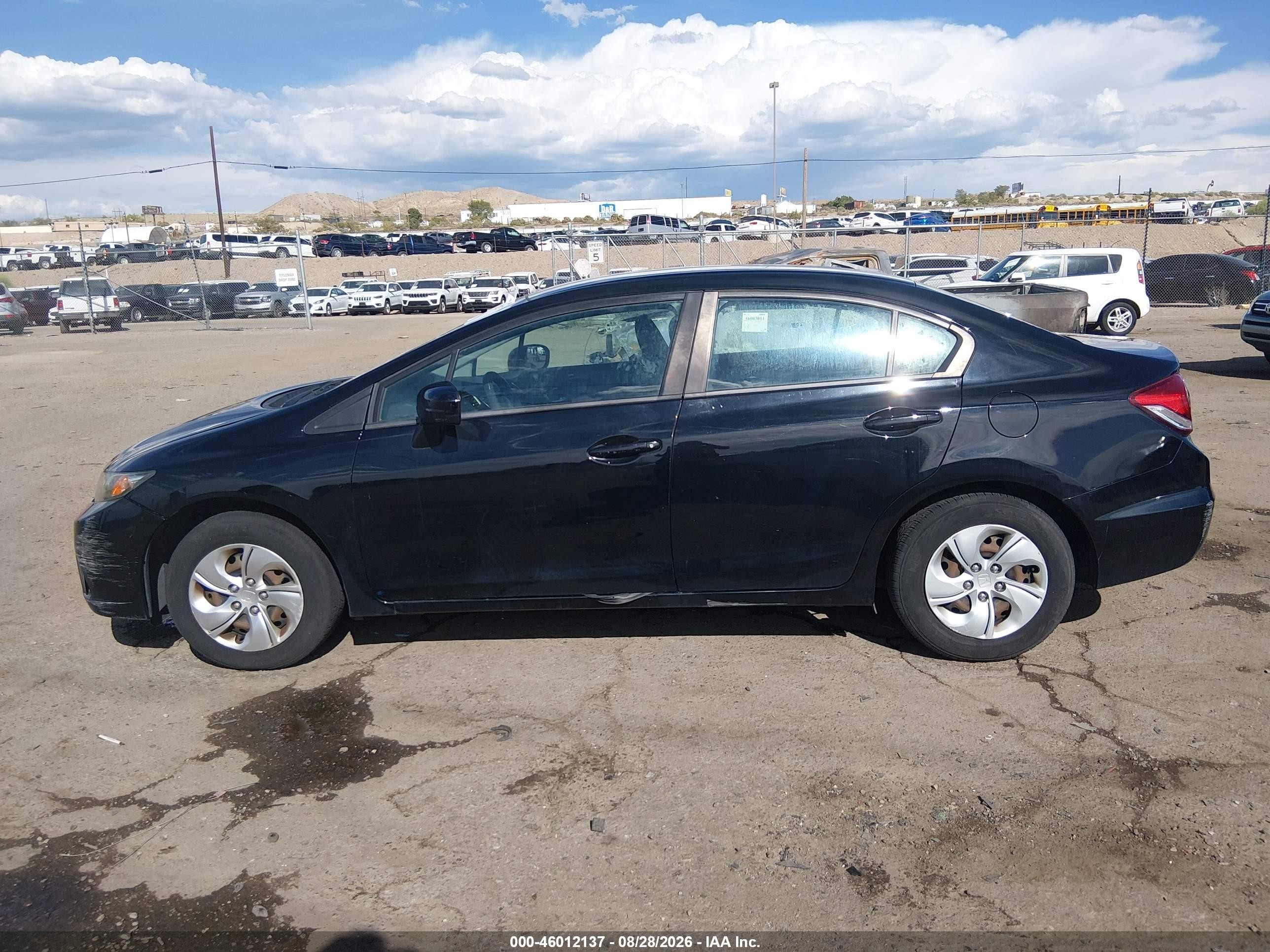 2014 Honda Civic Lx Black vin: 19XFB2F57EE229647