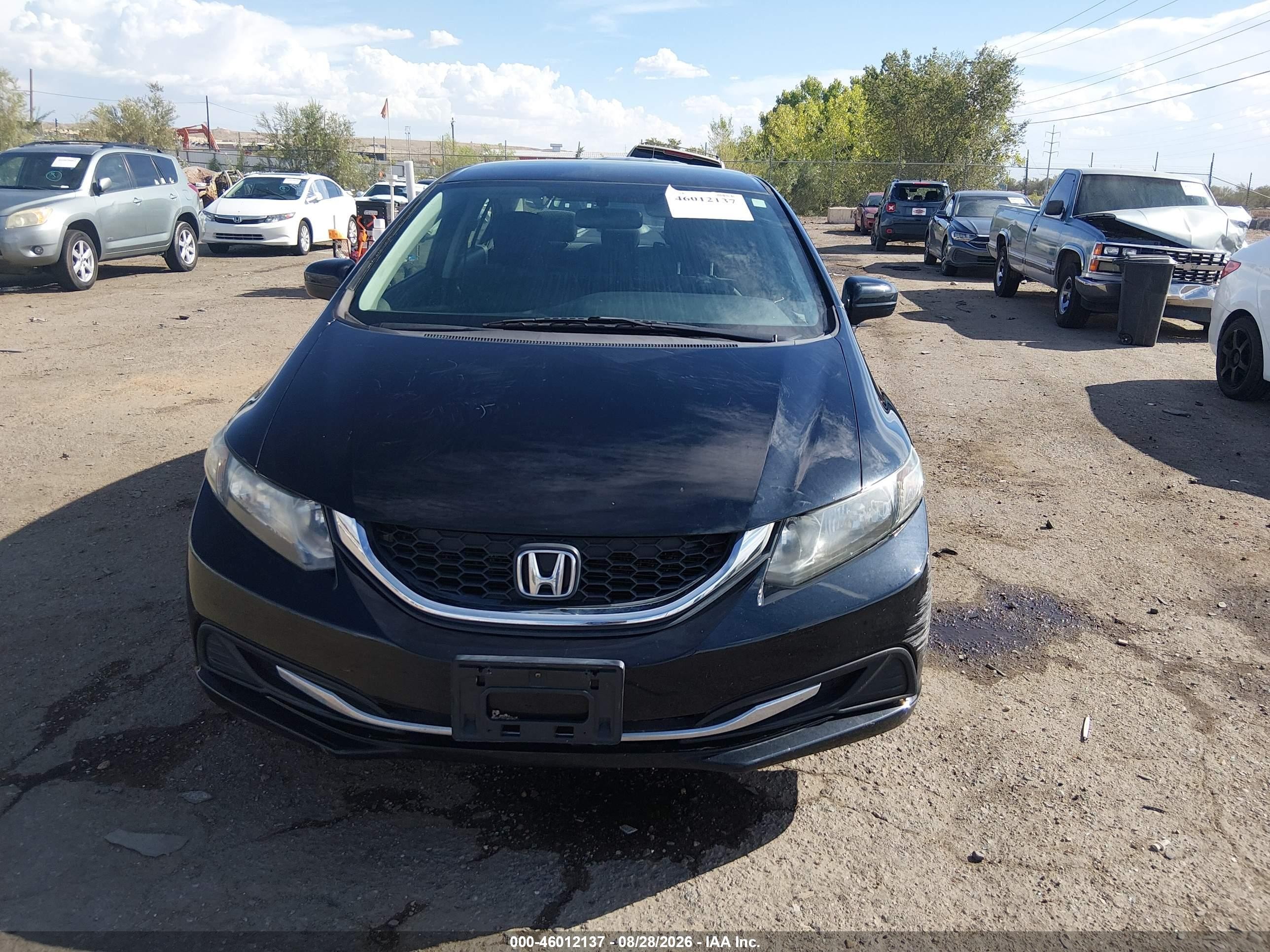 2014 Honda Civic Lx Black vin: 19XFB2F57EE229647