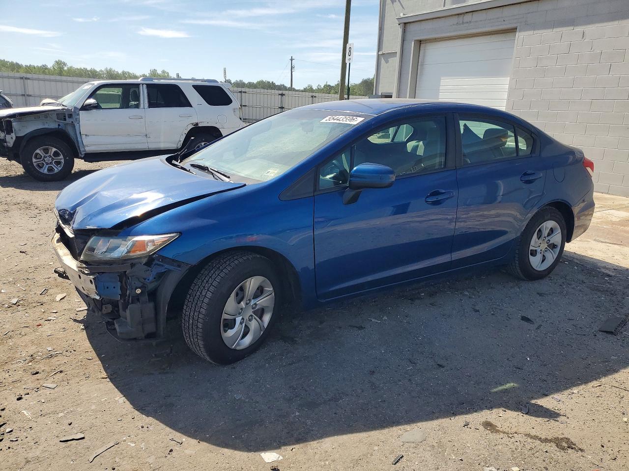 2014 Honda Civic Lx Blue vin: 19XFB2F57EE248361