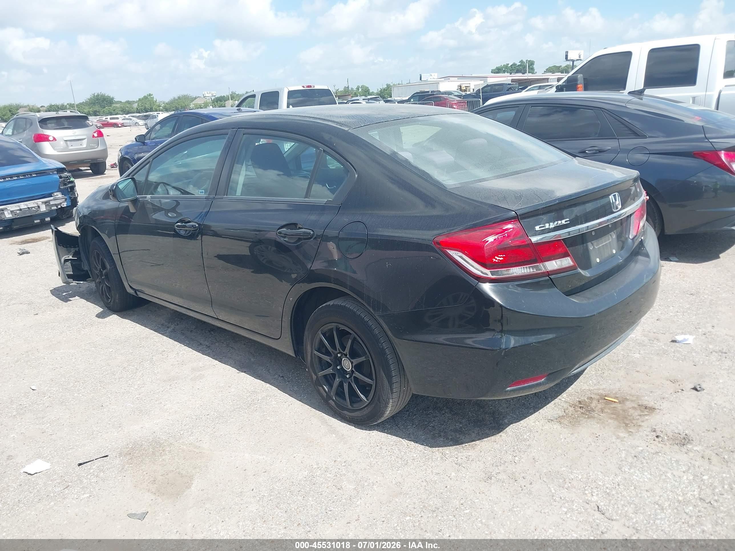 2014 Honda Civic Lx Black vin: 19XFB2F57EE250000
