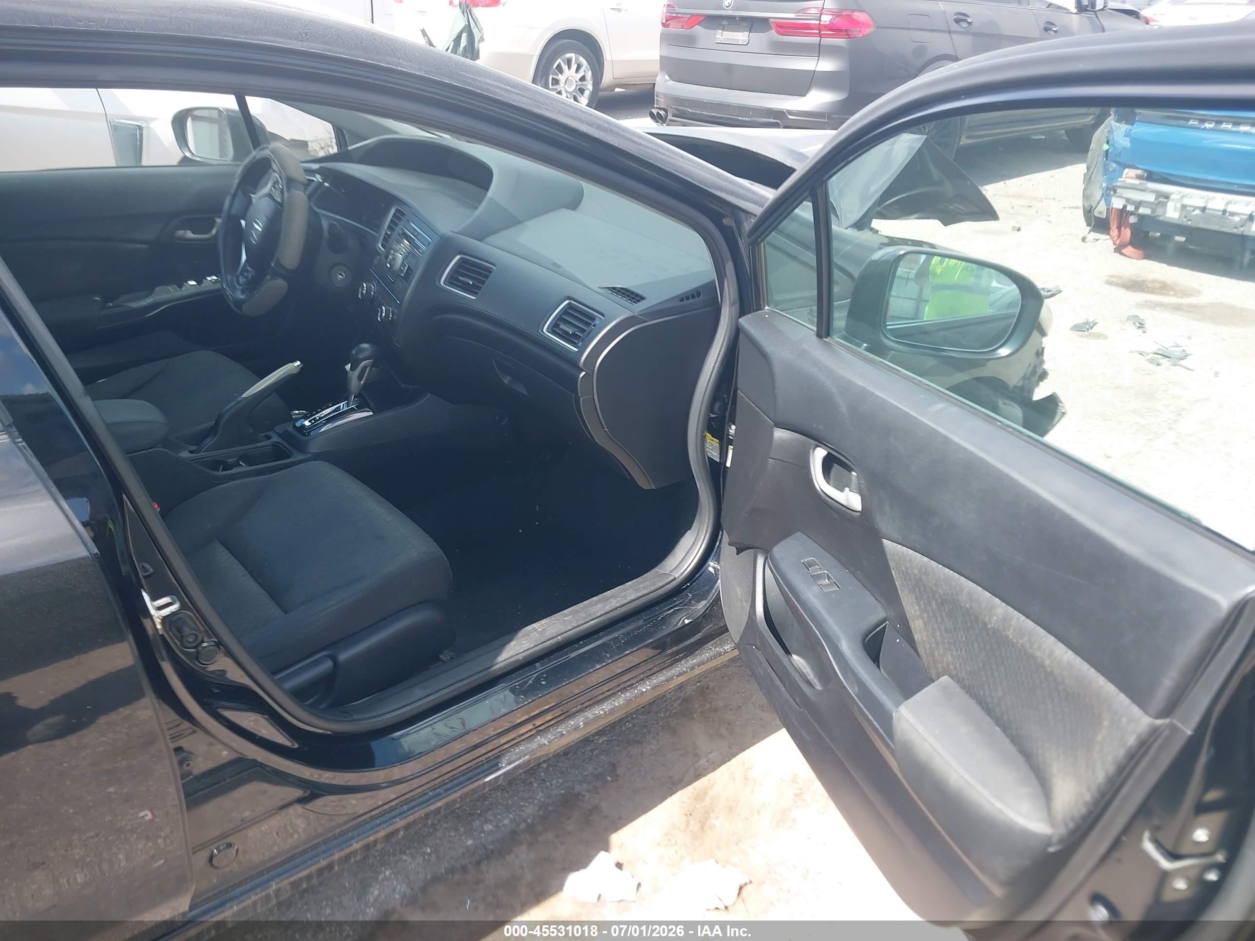 2014 Honda Civic Lx Black vin: 19XFB2F57EE250000