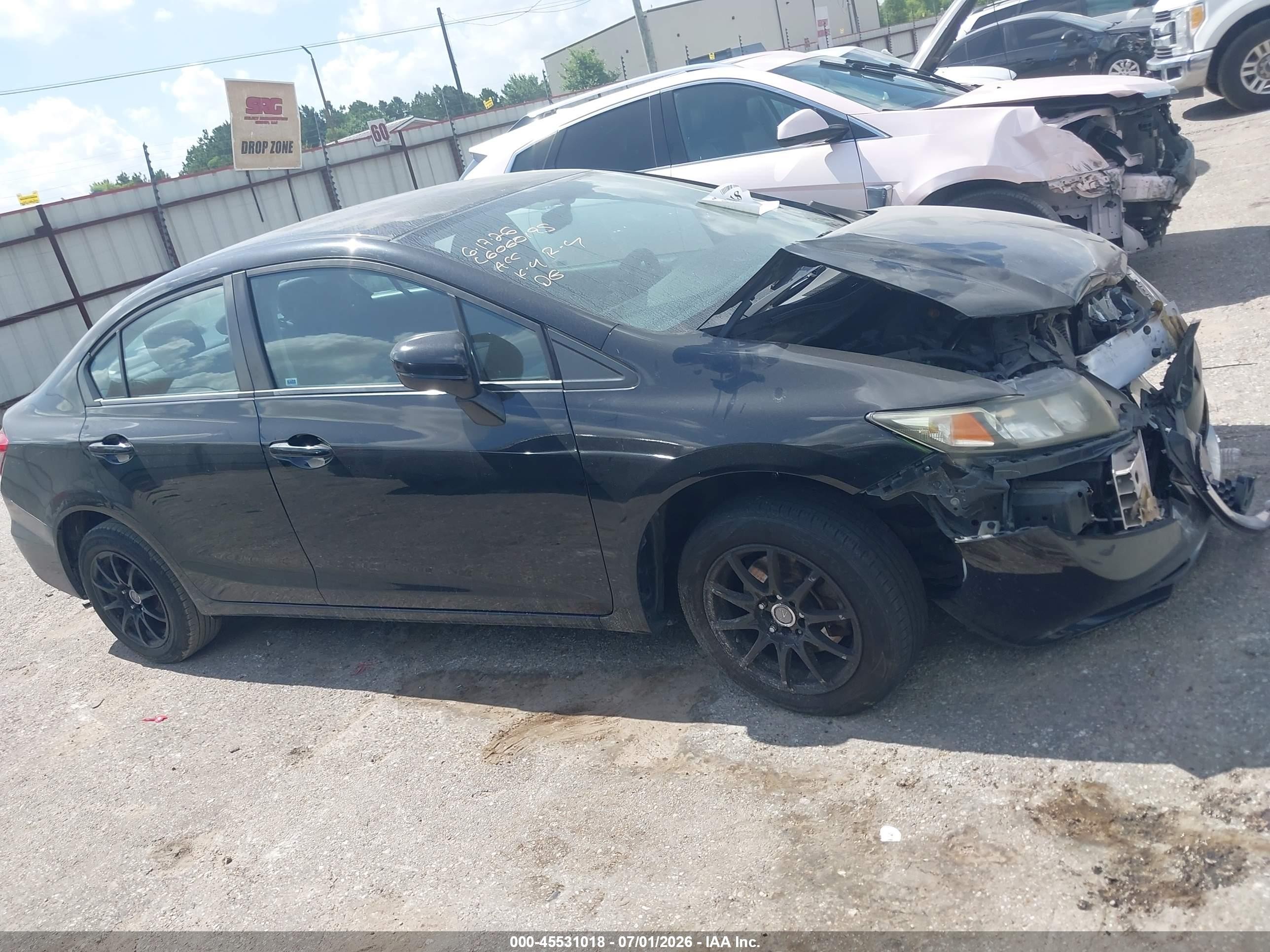 2014 Honda Civic Lx Black vin: 19XFB2F57EE250000