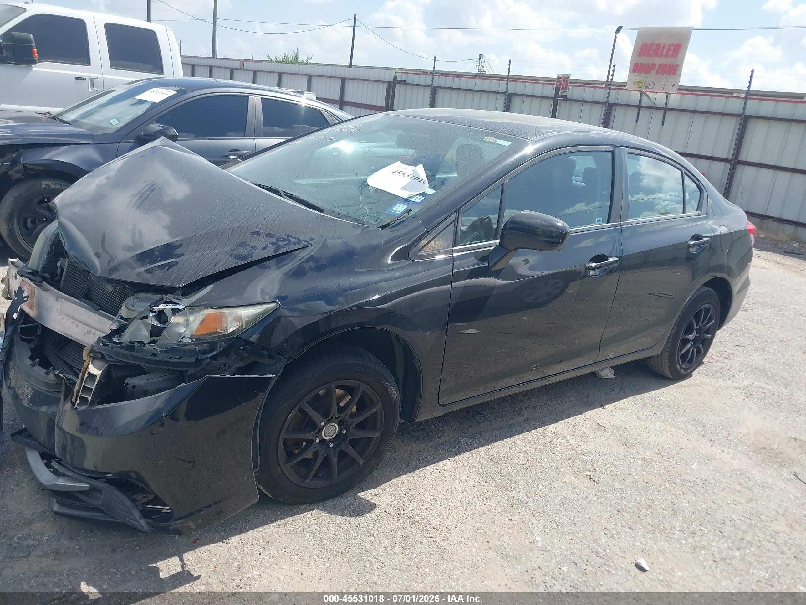 2014 Honda Civic Lx Black vin: 19XFB2F57EE250000