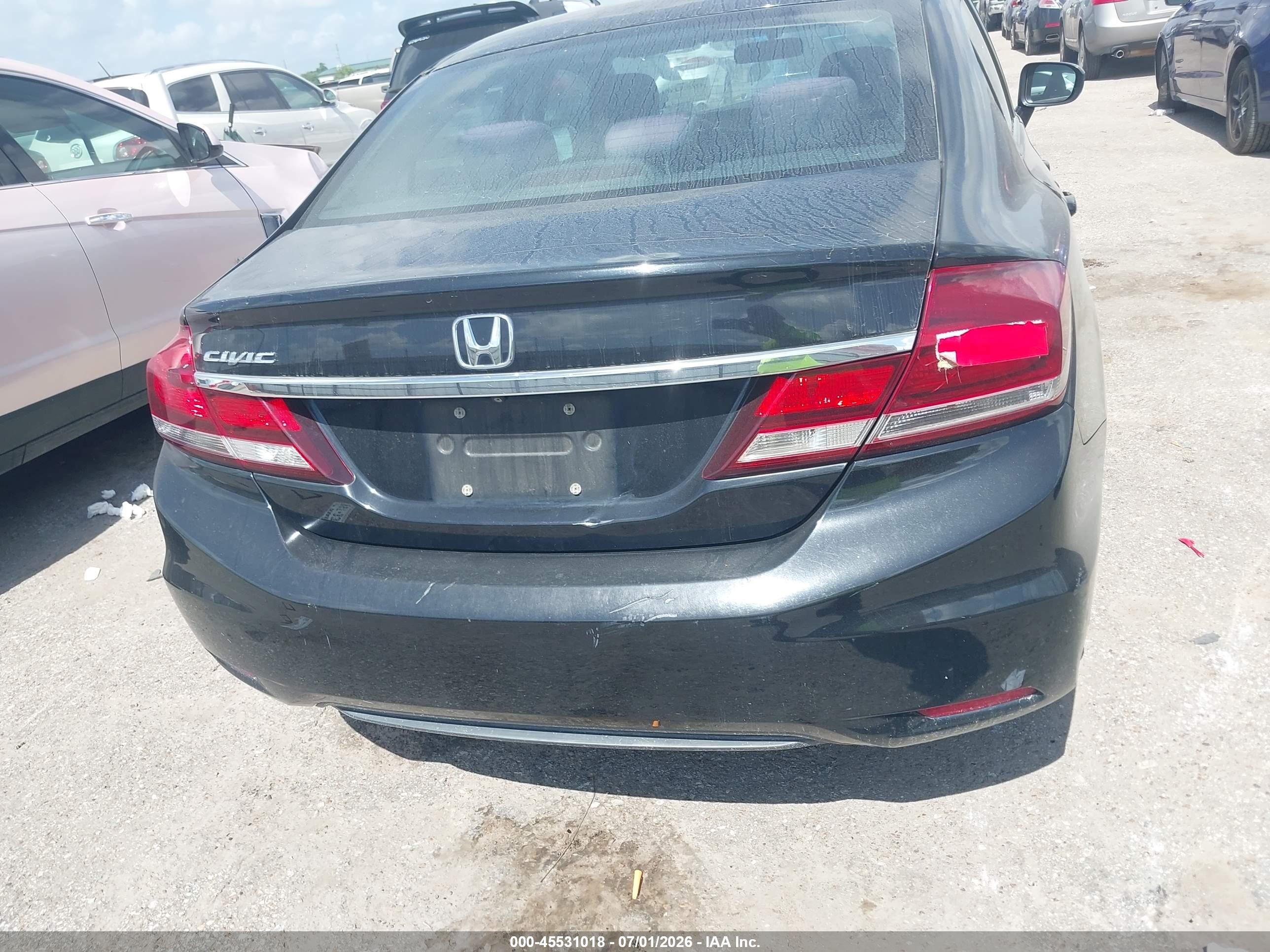 2014 Honda Civic Lx Black vin: 19XFB2F57EE250000
