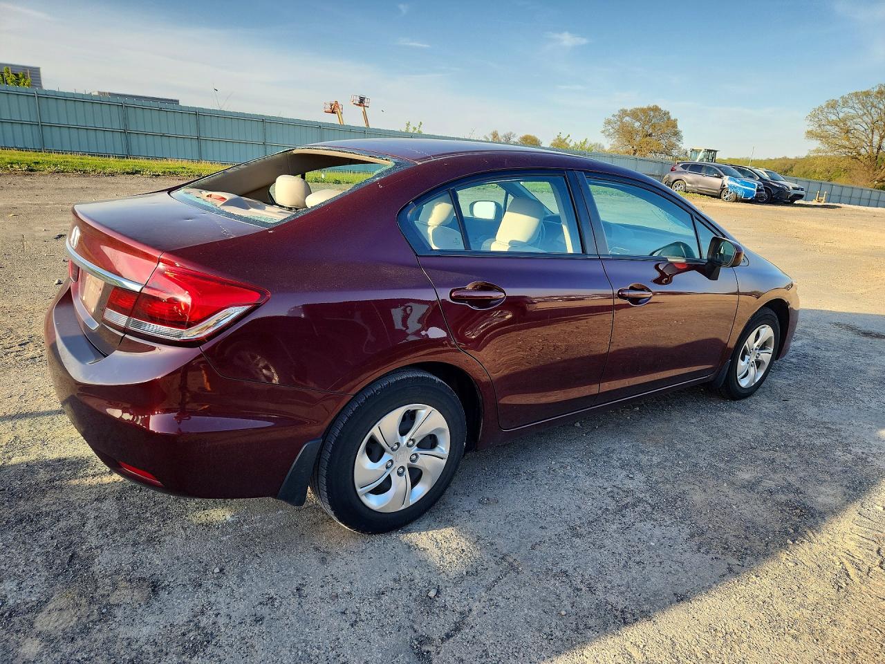 2014 Honda Civic Lx Burgundy vin: 19XFB2F57EE254600