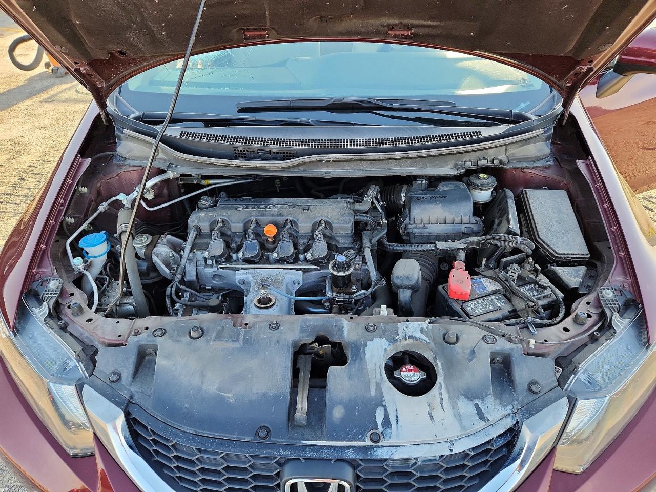 2014 Honda Civic Lx Burgundy vin: 19XFB2F57EE254600
