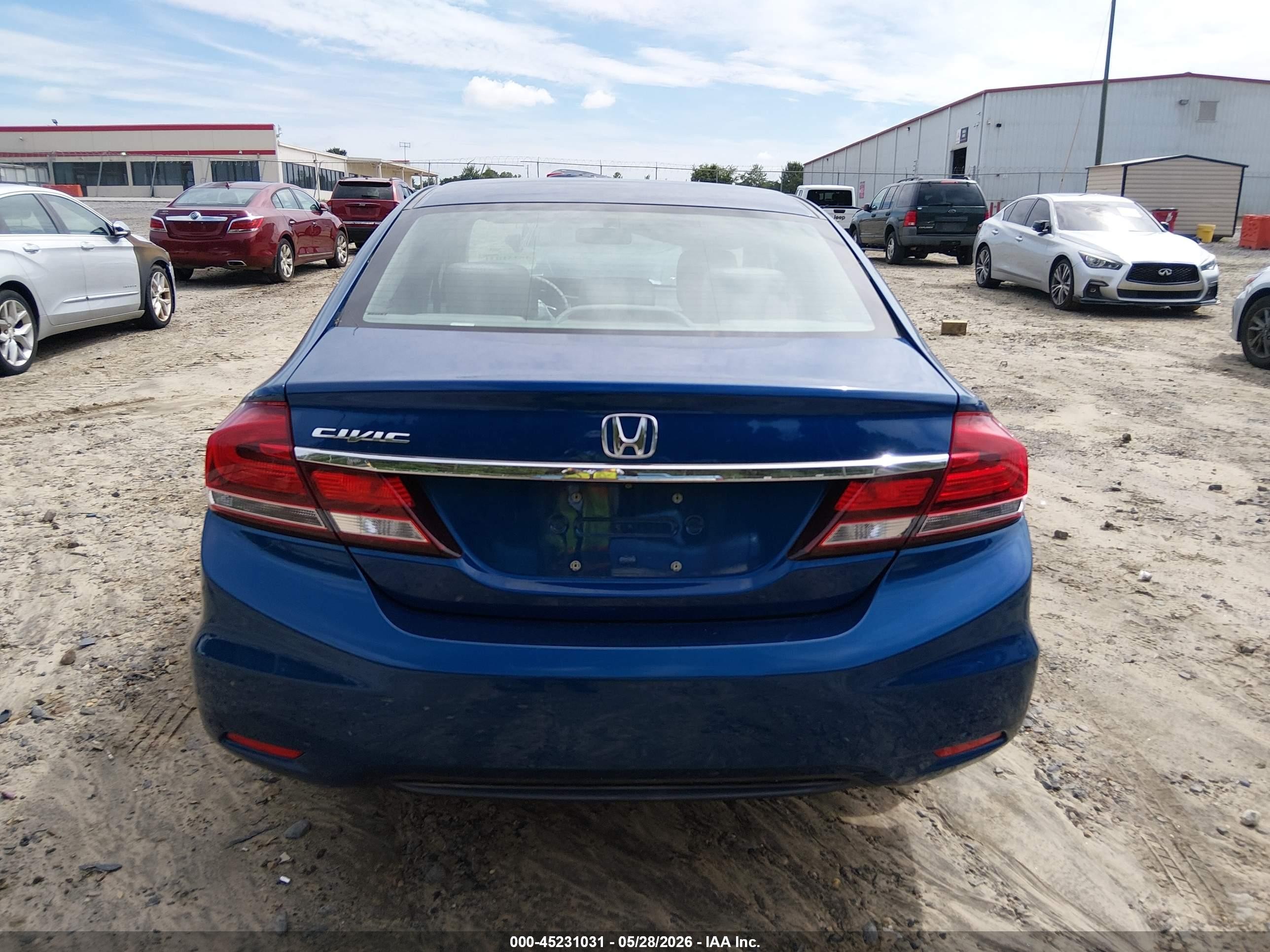 2014 Honda Civic Lx Blue vin: 19XFB2F57EE263328