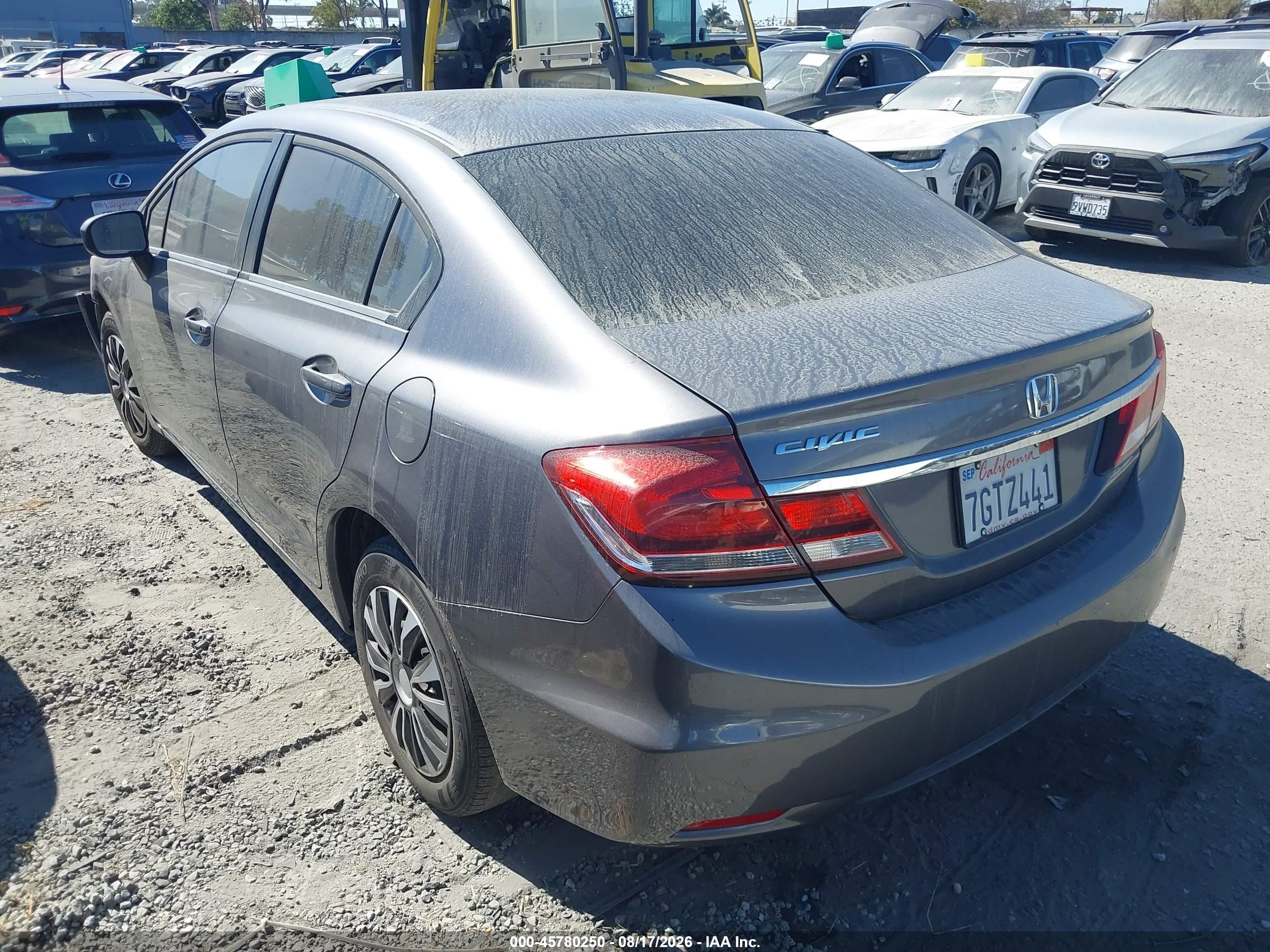 2014 Honda Civic Lx Gray vin: 19XFB2F57EE266018