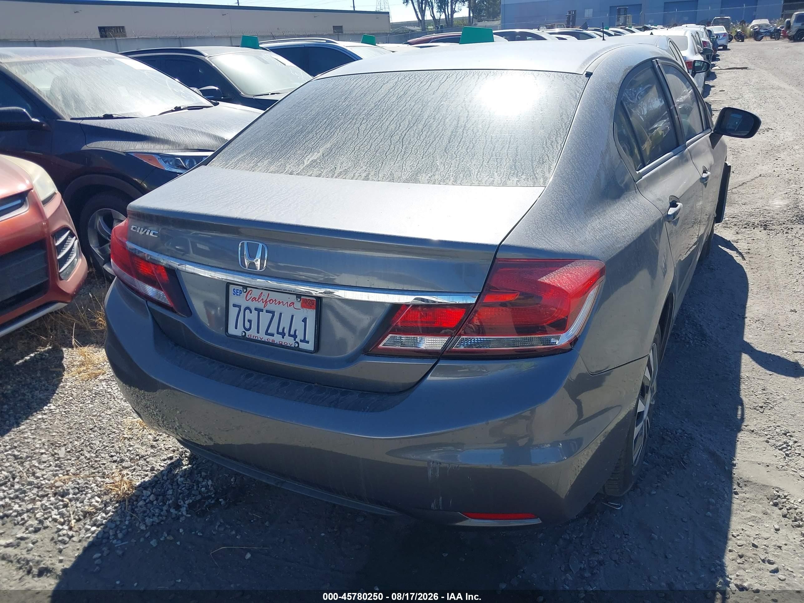 2014 Honda Civic Lx Gray vin: 19XFB2F57EE266018