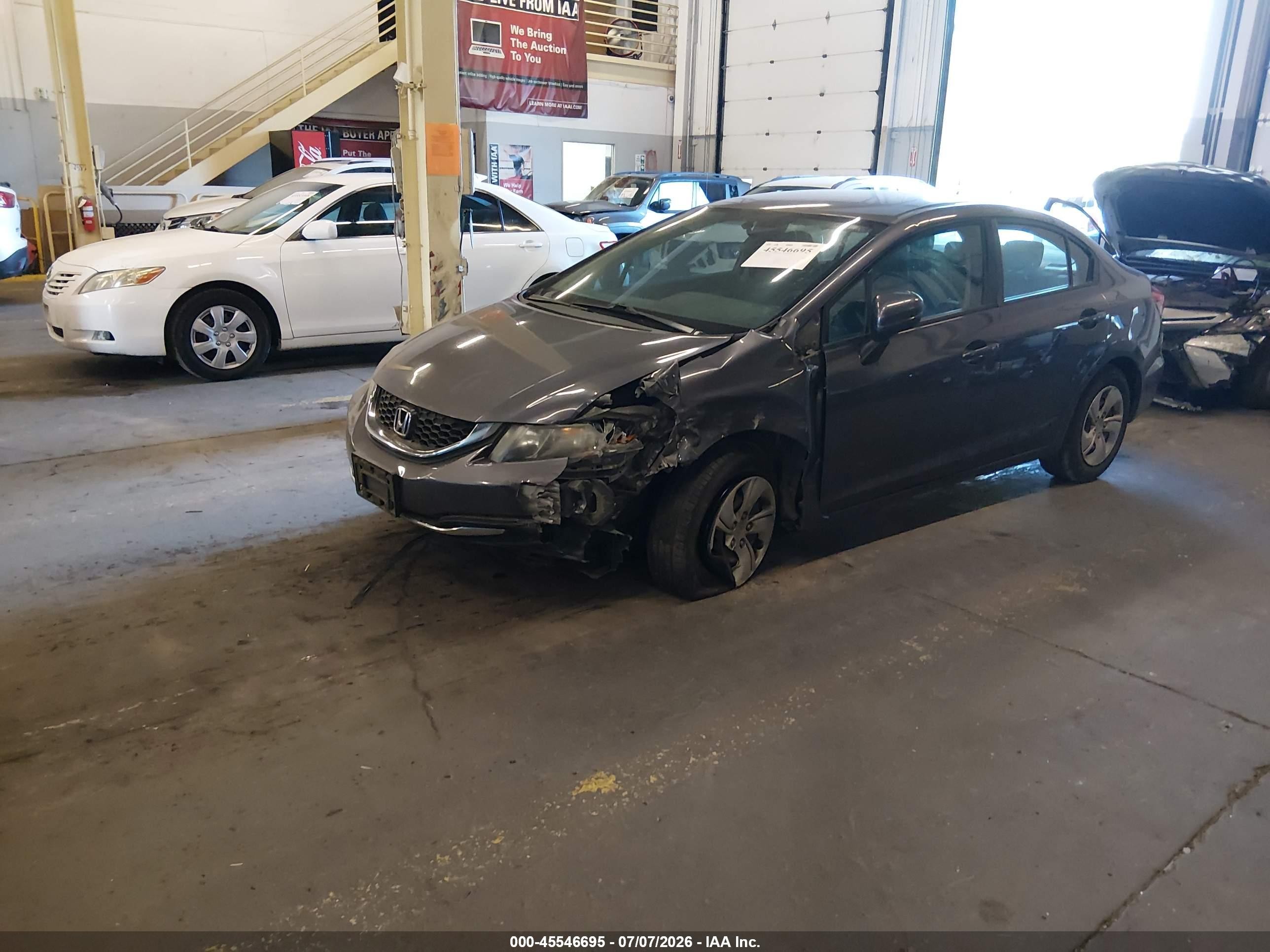 2014 Honda Civic Lx Серый vin: 19XFB2F57EE266360