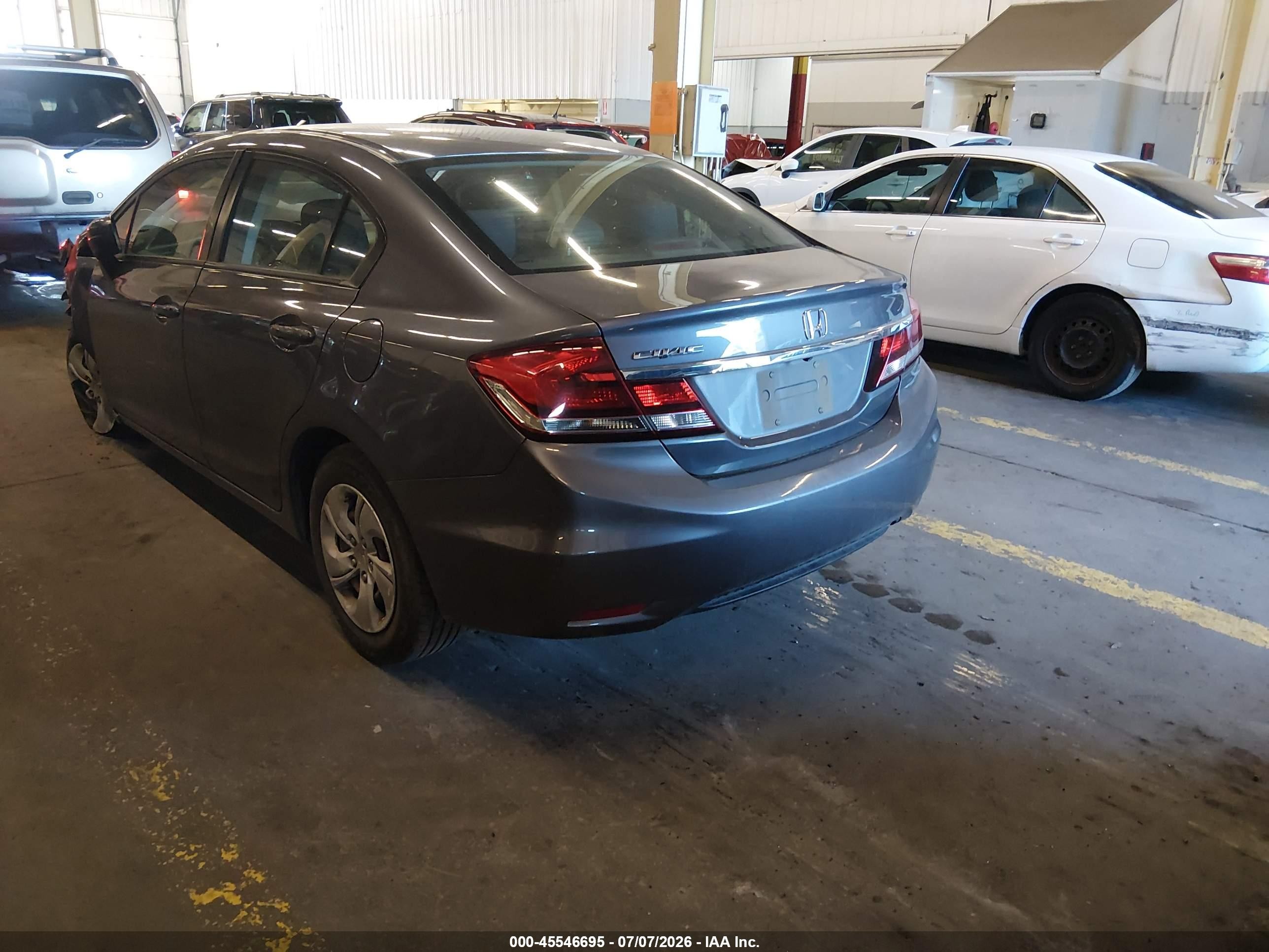2014 Honda Civic Lx Серый vin: 19XFB2F57EE266360